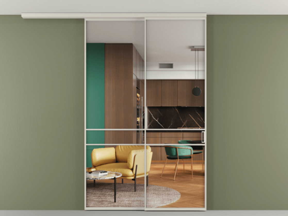 Перегородка Formato вдоль стены на потолок телескопик синхро 2 #VENDORCODE# #FURNISH# #GLASS# Цена #PRICE# #CURRENCY# | Volhovec